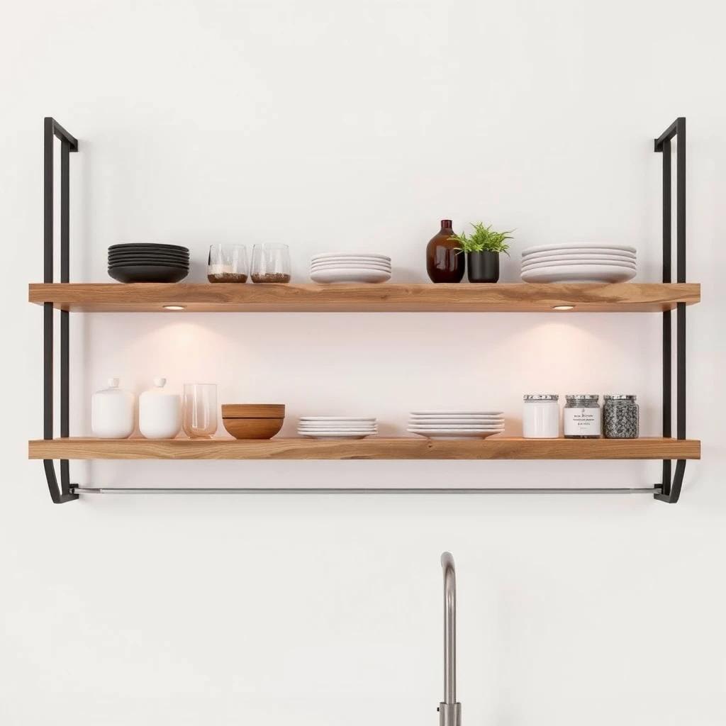 Stylish Worktops-Floating Shelves Ideas For Kitchen